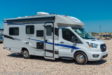 4-13-21 &lt;a href=&quot;http://www.mhsrv.com/coachmen-rv/&quot;&gt;&lt;img src=&quot;http://www.mhsrv.com/images/sold-coachmen.jpg&quot; width=&quot;383&quot; height=&quot;141&quot; border=&quot;0&quot;&gt;&lt;/a&gt; MSRP $108,738. The All New 2021 Coachmen Cross Trek (AWD) All-Wheel Drive B+ RV gives you the ability to take your adventure where most motorhomes cannot. With it&#39;s unrivaled exterior storage you can outfit your Cross Trek with the gear you’ll need to conquer most any expedition! Measuring 24 feet in length the 20XG Cross Trek is powered by an (AWD) Ford Transit 3.5L V6 EcoBoost&#174; turbo engine with 306-HP horsepower, 400-lb.ft. torque, 10-speed automatic transmission, Ford&#174; Safety Systems, Lane Departure Warning, Pre-Collision Assist, Auto High Beam Headlights, Tire Pressure Monitoring System (TPMS), AdvanceTrac&#174; with RSC&#174;, Hill Start Assist and Rain Sensing Windshield Wipers. You will also find exceptional capacities for the fresh water, LP and even the cargo carrying capacities that are not commonly found in the RV industry. The massive AGM battery coupled with a state-of-the-art 3000 Watt Xantrex inverter helps provide an off-the-grid experience unlike that of any other RV in it&#39;s class. No generator is needed even when running your roof A/C! This particular Cross Trek also features the Overland Package which includes Silver-Cloud infused sidewalls, front cap and wing panels, fiberglass rear wheel skirts, exterior LED halo tail lights, stainless steel wheel inserts, towing hitch with 4-way plug, steel entry step, large Smart TV with removable bracket, portable Bluetooth™ speaker, Omni directional TV/FM/AM antenna, WiFi Ranger, arm-less awning, window shades, refrigerator, residential microwave, cook top, bed area charging centers, 18,000 BTU furnace, high efficiency and ducted A/C system, water heater, black tank flush, interior LED lights and the comfort and security of the SafeRide Motor Club Roadside Assistance. This unit also features an incredible 380 watt solar system. You will also find the upgraded Explorer Package that includes a 68 lb. propane tank, AGM auxiliary battery, an energy management system, heated holding tanks, exterior windshield cover, LP quick-connect, water spray port, and accessory rail system and a portable generator ready connection. Additional options include a massive 380W Solar system to help keep you charged up and having fun! For additional details on this unit and our entire inventory including brochures, window sticker, videos, photos, reviews &amp; testimonials as well as additional information about Motor Home Specialist and our manufacturers please visit us at MHSRV.com or call 800-335-6054. At Motor Home Specialist, we DO NOT charge any prep or orientation fees like you will find at other dealerships. All sale prices include a 200-point inspection, interior &amp; exterior wash, detail service and a fully automated high-pressure rain booth test and coach wash that is a standout service unlike that of any other in the industry. You will also receive a thorough coach orientation with an MHSRV technician, a night stay in our delivery park featuring landscaped and covered pads with full hook-ups and much more! Read Thousands upon Thousands of 5-Star Reviews at MHSRV.com and See What They Had to Say About Their Experience at Motor Home Specialist. WHY PAY MORE? WHY SETTLE FOR LESS?