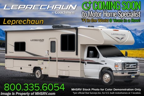 6-23-21 6-23-21 &lt;a href=&quot;http://www.mhsrv.com/coachmen-rv/&quot;&gt;&lt;img src=&quot;http://www.mhsrv.com/images/sold-coachmen.jpg&quot; width=&quot;383&quot; height=&quot;141&quot; border=&quot;0&quot;&gt;&lt;/a&gt;   MSRP $100,825. New 2021 Coachmen Leprechaun Model 270QB. This Class C RV measures approximately 29 feet 6 inches in length with a cabover loft, Ford E-350 chassis. Options include a child safety net, 15K BTU low profile A/C with heat pump, and running boards. For more complete details on this unit and our entire inventory including brochures, window sticker, videos, photos, reviews &amp; testimonials as well as additional information about Motor Home Specialist and our manufacturers please visit us at MHSRV.com or call 800-335-6054. At Motor Home Specialist, we DO NOT charge any prep or orientation fees like you will find at other dealerships. All sale prices include a 200-point inspection, interior &amp; exterior wash, detail service and a fully automated high-pressure rain booth test and coach wash that is a standout service unlike that of any other in the industry. You will also receive a thorough coach orientation with an MHSRV technician, an RV Starter&#39;s kit, a night stay in our delivery park featuring landscaped and covered pads with full hook-ups and much more! Read Thousands upon Thousands of 5-Star Reviews at MHSRV.com and See What They Had to Say About Their Experience at Motor Home Specialist. WHY PAY MORE?... WHY SETTLE FOR LESS?