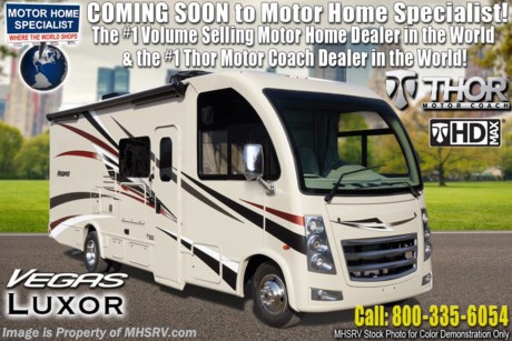 3/9/21 &lt;a href=&quot;http://www.mhsrv.com/thor-motor-coach/&quot;&gt;&lt;img src=&quot;http://www.mhsrv.com/images/sold-thor.jpg&quot; width=&quot;383&quot; height=&quot;141&quot; border=&quot;0&quot;&gt;&lt;/a&gt;  MSRP $119,304. New 2021 Thor Motor Coach Vegas RUV Model 24.1. This RV measures approximately 25 feet 6 inches in length and features a drop-down overhead loft, a slide-out and a bedroom TV. The Vegas also features the new Ford E-Series chassis with a 7.3L V-8 engine with 350HP and a six speed automatic transmission. This beautiful RV features the optional 100W solar charing system with power controller, heated holding tanks, electric stabilizing system and a power driver&#39;s seat. The Vegas also boasts an impressive list of standard features including the Winegard Connect 2.0 WiFi, rotary battery disconnect switch, adjustable shelving bracketry, BM Pro Multiplex system, power privacy shade on windshield, tankless water heater, touchscreen radio that features navigation and back-up monitor, frameless windows, heated remote exterior mirrors with integrated sideview cameras, lateral power patio awning with integrated LED lighting and much more. For additional details on this unit and our entire inventory including brochures, window sticker, videos, photos, reviews &amp; testimonials as well as additional information about Motor Home Specialist and our manufacturers please visit us at MHSRV.com or call 800-335-6054. At Motor Home Specialist, we DO NOT charge any prep or orientation fees like you will find at other dealerships. All sale prices include a 200-point inspection, interior &amp; exterior wash, detail service and a fully automated high-pressure rain booth test and coach wash that is a standout service unlike that of any other in the industry. You will also receive a thorough coach orientation with an MHSRV technician, a night stay in our delivery park featuring landscaped and covered pads with full hook-ups and much more! Read Thousands upon Thousands of 5-Star Reviews at MHSRV.com and See What They Had to Say About Their Experience at Motor Home Specialist. WHY PAY MORE? WHY SETTLE FOR LESS?