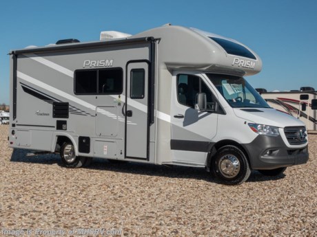4-13-21 &lt;a href=&quot;http://www.mhsrv.com/coachmen-rv/&quot;&gt;&lt;img src=&quot;http://www.mhsrv.com/images/sold-coachmen.jpg&quot; width=&quot;383&quot; height=&quot;141&quot; border=&quot;0&quot;&gt;&lt;/a&gt;  MSRP $131,226. All New 2021 Coachmen Prism Select 24FS for sale at Motor Home Specialist; the #1 volume selling motor home dealership in the world. The Coachmen Prism is a luxurious, easy to drive, multi-use touring vehicle that provides unique styling and amenities. Options on this well appointed RV include dual auxiliary batteries, exterior entertainment center, coach TV, dual recliners and table, and hydraulic leveling jacks. The Prism boasts an impressive list of features that include aluminum laminate sidewalls, high gloss color infused fiberglass, vinyl graphics, slide-out topper awnings, 3.6KW Onan LP generator, stainless still wheel inserts, 5K lb. hitch W/ 7-way plug, exterior LED marker lights, 3 camera monitoring system, solar power prep, power awning, molded plastic front cabover, rotating/reclining pilot &amp; co-pilot seats, hardwood cabinet doors, day/night window shades, full extension ball bearing drawer guides, 12V USB charging stations, wireless phone charger, child safety tether, interior LED lights, seamless thermofoil countertop, 3 burner range with oven, gas/electric water heater, upgraded mattress, WiFi ranger and much more! For additional details on this unit and our entire inventory including brochures, window sticker, videos, photos, reviews &amp; testimonials as well as additional information about Motor Home Specialist and our manufacturers please visit us at MHSRV.com or call 800-335-6054. At Motor Home Specialist, we DO NOT charge any prep or orientation fees like you will find at other dealerships. All sale prices include a 200-point inspection, interior &amp; exterior wash, detail service and a fully automated high-pressure rain booth test and coach wash that is a standout service unlike that of any other in the industry. You will also receive a thorough coach orientation with an MHSRV technician, a night stay in our delivery park featuring landscaped and covered pads with full hook-ups and much more! Read Thousands upon Thousands of 5-Star Reviews at MHSRV.com and See What They Had to Say About Their Experience at Motor Home Specialist. WHY PAY MORE? WHY SETTLE FOR LESS?