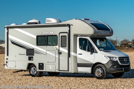 9/20/21  &lt;a href=&quot;http://www.mhsrv.com/coachmen-rv/&quot;&gt;&lt;img src=&quot;http://www.mhsrv.com/images/sold-coachmen.jpg&quot; width=&quot;383&quot; height=&quot;141&quot; border=&quot;0&quot;&gt;&lt;/a&gt;  MSRP $135,719. All New 2021 Coachmen Prism Select 24FS for sale at Motor Home Specialist; the #1 volume selling motor home dealership in the world. The Coachmen Prism is a luxurious, easy to drive, multi-use touring vehicle that provides unique styling and amenities. Options on this well appointed RV include dual auxiliary batteries, upgraded aluminum wheels, exterior entertainment center, coach TV, Girard tankless water heater IPO 6 Gallon gas/electric water heater, and hydraulic leveling jacks. The Prism boasts an impressive list of features that include aluminum laminate sidewalls, high gloss color infused fiberglass, vinyl graphics, slide-out topper awnings, 3.6KW Onan LP generator, stainless still wheel inserts, 5K lb. hitch W/ 7-way plug, exterior LED marker lights, 3 camera monitoring system, solar power prep, power awning, molded plastic front cabover, rotating/reclining pilot &amp; co-pilot seats, hardwood cabinet doors, day/night window shades, full extension ball bearing drawer guides, 12V USB charging stations, wireless phone charger, child safety tether, interior LED lights, seamless thermofoil countertop, 3 burner range with oven, gas/electric water heater, upgraded mattress, WiFi ranger and much more! For additional details on this unit and our entire inventory including brochures, window sticker, videos, photos, reviews &amp; testimonials as well as additional information about Motor Home Specialist and our manufacturers please visit us at MHSRV.com or call 800-335-6054. At Motor Home Specialist, we DO NOT charge any prep or orientation fees like you will find at other dealerships. All sale prices include a 200-point inspection, interior &amp; exterior wash, detail service and a fully automated high-pressure rain booth test and coach wash that is a standout service unlike that of any other in the industry. You will also receive a thorough coach orientation with an MHSRV technician, a night stay in our delivery park featuring landscaped and covered pads with full hook-ups and much more! Read Thousands upon Thousands of 5-Star Reviews at MHSRV.com and See What They Had to Say About Their Experience at Motor Home Specialist. WHY PAY MORE? WHY SETTLE FOR LESS?