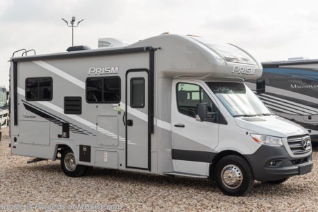 3-4-21 &lt;a href=&quot;http://www.mhsrv.com/coachmen-rv/&quot;&gt;&lt;img src=&quot;http://www.mhsrv.com/images/sold-coachmen.jpg&quot; width=&quot;383&quot; height=&quot;141&quot; border=&quot;0&quot;&gt;&lt;/a&gt; MSRP $125,368. All New 2021 Coachmen Prism Select 24CB for sale at Motor Home Specialist; the #1 volume selling motor home dealership in the world. The Coachmen Prism is a luxurious, easy to drive, multi-use touring vehicle that provides unique styling and amenities. Options on this well appointed RV include dual auxiliary batteries, exterior entertainment center, coach TV, and electric leveling jacks. The Prism boasts an impressive list of features that include aluminum laminate sidewalls, high gloss color infused fiberglass, vinyl graphics, slide-out topper awnings, 3.6KW Onan LP generator, stainless still wheel inserts, 5K lb. hitch W/ 7-way plug, exterior LED marker lights, 3 camera monitoring system, solar power prep, power awning, molded plastic front cabover, rotating/reclining pilot &amp; co-pilot seats, hardwood cabinet doors, day/night window shades, full extension ball bearing drawer guides, 12V USB charging stations, wireless phone charger, child safety tether, interior LED lights, seamless thermofoil countertop, 3 burner range with oven, gas/electric water heater, upgraded mattress, WiFi ranger and much more! For additional details on this unit and our entire inventory including brochures, window sticker, videos, photos, reviews &amp; testimonials as well as additional information about Motor Home Specialist and our manufacturers please visit us at MHSRV.com or call 800-335-6054. At Motor Home Specialist, we DO NOT charge any prep or orientation fees like you will find at other dealerships. All sale prices include a 200-point inspection, interior &amp; exterior wash, detail service and a fully automated high-pressure rain booth test and coach wash that is a standout service unlike that of any other in the industry. You will also receive a thorough coach orientation with an MHSRV technician, a night stay in our delivery park featuring landscaped and covered pads with full hook-ups and much more! Read Thousands upon Thousands of 5-Star Reviews at MHSRV.com and See What They Had to Say About Their Experience at Motor Home Specialist. WHY PAY MORE? WHY SETTLE FOR LESS?