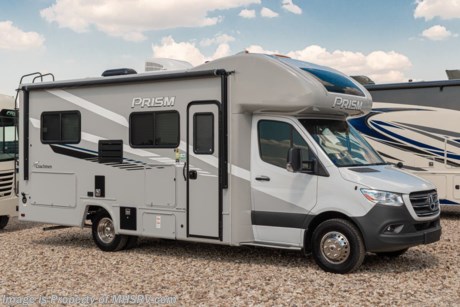 4-12-21 &lt;a href=&quot;http://www.mhsrv.com/coachmen-rv/&quot;&gt;&lt;img src=&quot;http://www.mhsrv.com/images/sold-coachmen.jpg&quot; width=&quot;383&quot; height=&quot;141&quot; border=&quot;0&quot;&gt;&lt;/a&gt;  MSRP $125,368. All New 2021 Coachmen Prism Select 24CB for sale at Motor Home Specialist; the #1 volume selling motor home dealership in the world. The Coachmen Prism is a luxurious, easy to drive, multi-use touring vehicle that provides unique styling and amenities. Options on this well appointed RV include dual auxiliary batteries, exterior entertainment center, coach TV, and electric leveling jacks. The Prism boasts an impressive list of features that include aluminum laminate sidewalls, high gloss color infused fiberglass, vinyl graphics, slide-out topper awnings, 3.6KW Onan LP generator, stainless still wheel inserts, 5K lb. hitch W/ 7-way plug, exterior LED marker lights, 3 camera monitoring system, solar power prep, power awning, molded plastic front cabover, rotating/reclining pilot &amp; co-pilot seats, hardwood cabinet doors, day/night window shades, full extension ball bearing drawer guides, 12V USB charging stations, wireless phone charger, child safety tether, interior LED lights, seamless thermofoil countertop, 3 burner range with oven, gas/electric water heater, upgraded mattress, WiFi ranger and much more! For additional details on this unit and our entire inventory including brochures, window sticker, videos, photos, reviews &amp; testimonials as well as additional information about Motor Home Specialist and our manufacturers please visit us at MHSRV.com or call 800-335-6054. At Motor Home Specialist, we DO NOT charge any prep or orientation fees like you will find at other dealerships. All sale prices include a 200-point inspection, interior &amp; exterior wash, detail service and a fully automated high-pressure rain booth test and coach wash that is a standout service unlike that of any other in the industry. You will also receive a thorough coach orientation with an MHSRV technician, a night stay in our delivery park featuring landscaped and covered pads with full hook-ups and much more! Read Thousands upon Thousands of 5-Star Reviews at MHSRV.com and See What They Had to Say About Their Experience at Motor Home Specialist. WHY PAY MORE? WHY SETTLE FOR LESS?