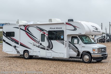 6/14/21  &lt;a href=&quot;http://www.mhsrv.com/thor-motor-coach/&quot;&gt;&lt;img src=&quot;http://www.mhsrv.com/images/sold-thor.jpg&quot; width=&quot;383&quot; height=&quot;141&quot; border=&quot;0&quot;&gt;&lt;/a&gt;  MSRP $118,913. The new 2021 Thor Motor Coach Four Winds Class C RV 31WV is approximately 32 feet 2 inches in length featuring the new Ford chassis with a 7.3L V8 engine, 350HP and 468lb-ft of torque. New features for the 2021 Four Winds a new dash stereo, all new exteriors, new flooring, decorative kitchen glass inserts, new valance &amp; headboards, LED taillights and much more. Additional options include the beautiful updated cabinetry &amp; 2 A/Cs with energy management system. The Four Winds RV has an incredible list of standard features including power windows and locks, power patio awning with integrated LED lighting, roof ladder, in-dash media center AM/FM &amp; Bluetooth, power vent in bath, skylight above shower, Onan generator, cab A/C and so much more. For additional details on this unit and our entire inventory including brochures, window sticker, videos, photos, reviews &amp; testimonials as well as additional information about Motor Home Specialist and our manufacturers please visit us at MHSRV.com or call 800-335-6054. At Motor Home Specialist, we DO NOT charge any prep or orientation fees like you will find at other dealerships. All sale prices include a 200-point inspection, interior &amp; exterior wash, detail service and a fully automated high-pressure rain booth test and coach wash that is a standout service unlike that of any other in the industry. You will also receive a thorough coach orientation with an MHSRV technician, a night stay in our delivery park featuring landscaped and covered pads with full hook-ups and much more! Read Thousands upon Thousands of 5-Star Reviews at MHSRV.com and See What They Had to Say About Their Experience at Motor Home Specialist. WHY PAY MORE? WHY SETTLE FOR LESS?