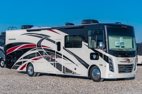 9/20/21  &lt;a href=&quot;http://www.mhsrv.com/thor-motor-coach/&quot;&gt;&lt;img src=&quot;http://www.mhsrv.com/images/sold-thor.jpg&quot; width=&quot;383&quot; height=&quot;141&quot; border=&quot;0&quot;&gt;&lt;/a&gt;  New 2021 Thor Motor Coach Hurricane 34J Bunk Model is approximately 35 feet 7 inches in length with a driver&#39;s side full-wall slide, king size bed, exterior TV and automatic leveling jacks. Some of the many new features coming to the 2021 Hurricane include new exterior paint and graphics, general d&#233;cor updates, flat panel style cabinet doors, Serta Mattress, new front cap with accent lighting and much more. This beautiful new motorhome also features the new Ford chassis with 7.3L PFI V-8, 350HP, 468 ft. lbs. torque engine, a 6-speed TorqShift&#174; automatic transmission, an updated instrument cluster, automatic headlights and a tilt/telescoping steering wheel. This motorhome inlcudes the MAX PACk which features a 22,000-lb Ford F53 chassis, 22.5&quot; tires, polished aluminum wheels and increased basement storage capacity.  Options include the beautiful partial paint exterior, solar with power controller, and a single child safety tether. The Thor Motor Coach Hurricane RV also features tinted one piece windshield, multiple USB charging ports throughout, metal shelf brackets, backlit Firefly multiplex entry switch, Winegard ConnecT WiFi extender +4G,  heated and enclosed underbelly, black tank flush, LED ceiling lighting, bedroom TV, LED running and marker lights, power driver&#39;s seat, power overhead loft, power patio awning with LED lighting, night shades, flush covered glass stovetop, refrigerator, microwave and much more. For additional details on this unit and our entire inventory including brochures, window sticker, videos, photos, reviews &amp; testimonials as well as additional information about Motor Home Specialist and our manufacturers please visit us at MHSRV.com or call 800-335-6054. At Motor Home Specialist, we DO NOT charge any prep or orientation fees like you will find at other dealerships. All sale prices include a 200-point inspection, interior &amp; exterior wash, detail service and a fully automated high-pressure rain booth test and coach wash that is a standout service unlike that of any other in the industry. You will also receive a thorough coach orientation with an MHSRV technician, a night stay in our delivery park featuring landscaped and covered pads with full hook-ups and much more! Read Thousands upon Thousands of 5-Star Reviews at MHSRV.com and See What They Had to Say About Their Experience at Motor Home Specialist. WHY PAY MORE? WHY SETTLE FOR LESS?