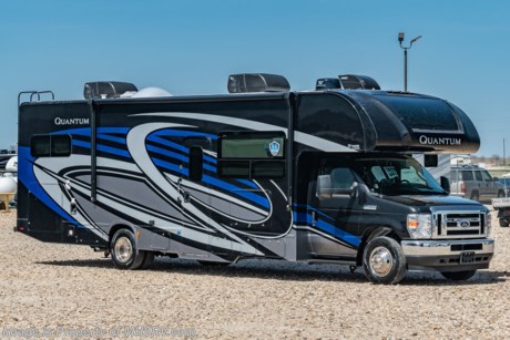 New 2021 Thor Motor Coach Quantum WS31 Class C RV is approximately 32 feet 2 inches in length with a full-wall slide and a Ford E-450 chassis. New features for 2021 include new exterior designs, new decorative kitchen glass, LED tail-lights, interior design updates much more. Options include the Platinum &amp; Diamond packages which features the touchscreen dash radio, back-up monitor, stainless steel wheel liners, solid surface kitchen counter-top, premium window privacy shades, exterior shower, frameless windows, large convection microwave, residential refrigerator, 1800 watt inverter, automatic generator start, and the RS Suspension System by Mor-Ryde. Additional options include the beautiful full-body paint exterior, leatherette theater seats, power driver seat, cockpit carpet mat, cab-over child safety net, single child safety tether, attic fan, (2) roof A/Cs, and solar with power controller. The Quantum luxury Class C RV has an incredible list of standard features including beautiful hardwood cabinets, a cabover loft with skylight (N/A with cabover entertainment center), dash applique, power windows and locks, power patio awning with integrated LED lighting, roof ladder, in-dash media center, Onan generator, cab A/C, battery disconnect switch and much more. For additional details on this unit and our entire inventory including brochures, window sticker, videos, photos, reviews &amp; testimonials as well as additional information about Motor Home Specialist and our manufacturers please visit us at MHSRV.com or call 800-335-6054. At Motor Home Specialist, we DO NOT charge any prep or orientation fees like you will find at other dealerships. All sale prices include a 200-point inspection, interior &amp; exterior wash, detail service and a fully automated high-pressure rain booth test and coach wash that is a standout service unlike that of any other in the industry. You will also receive a thorough coach orientation with an MHSRV technician, a night stay in our delivery park featuring landscaped and covered pads with full hook-ups and much more! Read Thousands upon Thousands of 5-Star Reviews at MHSRV.com and See What They Had to Say About Their Experience at Motor Home Specialist. WHY PAY MORE? WHY SETTLE FOR LESS?