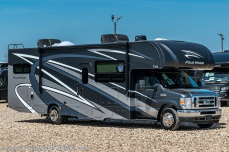 4-19-21 &lt;a href=&quot;http://www.mhsrv.com/thor-motor-coach/&quot;&gt;&lt;img src=&quot;http://www.mhsrv.com/images/sold-thor.jpg&quot; width=&quot;383&quot; height=&quot;141&quot; border=&quot;0&quot;&gt;&lt;/a&gt;  MSRP $143,606 The new 2021 Thor Motor Coach Four Winds Class C RV 31W is approximately 32 feet 2 inches in length featuring the new Ford chassis with a 7.3L V8 engine, 350HP and 468lb-ft of torque. New features for the 2021 Four Winds a new dash stereo, all new exteriors, new flooring, decorative kitchen glass inserts, new valance &amp; headboards, LED taillights and much more. This beautiful RV features the Premier Package which includes the RS-Suspension system by Mor-Ryde, touchscreen dash radio with back-up monitor, a 2 burner gas cooktop with single induction cooktop, 30&quot; over-the-range convection microwave, solid surface kitchen counter top, shower with glass door, premium window privacy roller shades, whole house water filter system, enclosed sewer area for sewer tank valves and a tankless water heater. Additional options include the beautiful full-body paint exterior, leatherette driver/passenger chairs, power drivers seat, cockpit carpet mat, dash applique, cab-over safety net, single child safety tether, exterior entertainment center, (2) A/Cs with energy management system and solar with power controller. The Four Winds RV has an incredible list of standard features including power windows and locks, power patio awning with integrated LED lighting, roof ladder, in-dash media center AM/FM &amp; Bluetooth, power vent in bath, skylight above shower, Onan generator, cab A/C and so much more. For additional details on this unit and our entire inventory including brochures, window sticker, videos, photos, reviews &amp; testimonials as well as additional information about Motor Home Specialist and our manufacturers please visit us at MHSRV.com or call 800-335-6054. At Motor Home Specialist, we DO NOT charge any prep or orientation fees like you will find at other dealerships. All sale prices include a 200-point inspection, interior &amp; exterior wash, detail service and a fully automated high-pressure rain booth test and coach wash that is a standout service unlike that of any other in the industry. You will also receive a thorough coach orientation with an MHSRV technician, a night stay in our delivery park featuring landscaped and covered pads with full hook-ups and much more! Read Thousands upon Thousands of 5-Star Reviews at MHSRV.com and See What They Had to Say About Their Experience at Motor Home Specialist. WHY PAY MORE? WHY SETTLE FOR LESS?