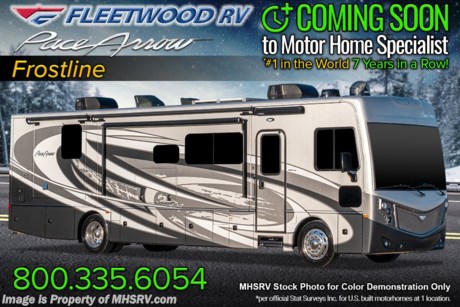 3/9/21 &lt;a href=&quot;http://www.mhsrv.com/fleetwood-rvs/&quot;&gt;&lt;img src=&quot;http://www.mhsrv.com/images/sold-fleetwood.jpg&quot; width=&quot;383&quot; height=&quot;141&quot; border=&quot;0&quot;&gt;&lt;/a&gt;  MSRP $265,853. New 2021 Fleetwood Pace Arrow for sale at Motor Home Specialist; the #1 Volume Selling Motor Home Dealership in the World. The 33D diesel pusher features 2 slides, Hide-A-Loft drop down queen bed, combination washer/dryer, and large living area. Features for 2021 include new interior color options, new slide-out trims, new interior shades, CPAP machine prep in bedroom overhead, fully integrated steering wheel controls, blindspot detection alert system, digital dash displace, auto LED headlights and more. Optional features include a tankless water heater, power passenger seat w/ manual footrest, motion power lounge, central vacuum and the technology package. The Fleetwood Pace Arrow offers an impressive list of standard features that include frameless dual pane windows, 90 gallon fuel tank, pass-thru storage, exterior entertainment center with 40&quot; LED TV and soundbar, large living room TV, driver/passenger pedestal table, automotive inspired cockpit with digital dash, energy management system and much more. For more complete details on this unit and our entire inventory including brochures, window sticker, videos, photos, reviews &amp; testimonials as well as additional information about Motor Home Specialist and our manufacturers please visit us at MHSRV.com or call 800-335-6054. At Motor Home Specialist, we DO NOT charge any prep or orientation fees like you will find at other dealerships. All sale prices include a 200-point inspection, interior &amp; exterior wash, detail service and a fully automated high-pressure rain booth test and coach wash that is a standout service unlike that of any other in the industry. You will also receive a thorough coach orientation with an MHSRV technician, an RV Starter&#39;s kit, a night stay in our delivery park featuring landscaped and covered pads with full hook-ups and much more! Read Thousands upon Thousands of 5-Star Reviews at MHSRV.com and See What They Had to Say About Their Experience at Motor Home Specialist. WHY PAY MORE?... WHY SETTLE FOR LESS?