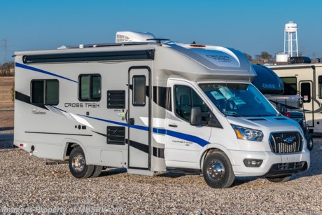 4-13-21 &lt;a href=&quot;http://www.mhsrv.com/coachmen-rv/&quot;&gt;&lt;img src=&quot;http://www.mhsrv.com/images/sold-coachmen.jpg&quot; width=&quot;383&quot; height=&quot;141&quot; border=&quot;0&quot;&gt;&lt;/a&gt; MSRP $109,128. The All New 2021 Coachmen Cross Trek (AWD) All-Wheel Drive B+ RV gives you the ability to take your adventure where most motorhomes cannot. With it&#39;s unrivaled exterior storage you can outfit your Cross Trek with the gear you’ll need to conquer most any expedition! Measuring 24 feet in length the 20XG Cross Trek is powered by an (AWD) Ford Transit 3.5L V6 EcoBoost&#174; turbo engine with 306-HP horsepower, 400-lb.ft. torque, 10-speed automatic transmission, Ford&#174; Safety Systems, Lane Departure Warning, Pre-Collision Assist, Auto High Beam Headlights, Tire Pressure Monitoring System (TPMS), AdvanceTrac&#174; with RSC&#174;, Hill Start Assist and Rain Sensing Windshield Wipers. You will also find exceptional capacities for the fresh water, LP and even the cargo carrying capacities that are not commonly found in the RV industry. The massive AGM battery coupled with a state-of-the-art 3000 Watt Xantrex inverter helps provide an off-the-grid experience unlike that of any other RV in it&#39;s class. No generator is needed even when running your roof A/C! This particular Cross Trek also features the Overland Package which includes Silver-Cloud infused sidewalls, front cap and wing panels, fiberglass rear wheel skirts, exterior LED halo tail lights, stainless steel wheel inserts, towing hitch with 4-way plug, steel entry step, large Smart TV with removable bracket, portable Bluetooth™ speaker, Omni directional TV/FM/AM antenna, WiFi Ranger, arm-less awning, window shades, refrigerator, residential microwave, cook top, bed area charging centers, 18,000 BTU furnace, high efficiency and ducted A/C system, water heater, black tank flush, interior LED lights and the comfort and security of the SafeRide Motor Club Roadside Assistance. You will also find the upgraded Explorer Package that includes a 68 lb. propane tank, AGM auxiliary battery, an energy management system, heated holding tanks, exterior windshield cover, LP quick-connect, water spray port, and accessory rail system and a portable generator ready connection. Additional options include a passenger swivel seat and a massive 380W roof Solar system to help keep you charged up and having fun! For additional details on this unit and our entire inventory including brochures, window sticker, videos, photos, reviews &amp; testimonials as well as additional information about Motor Home Specialist and our manufacturers please visit us at MHSRV.com or call 800-335-6054. At Motor Home Specialist, we DO NOT charge any prep or orientation fees like you will find at other dealerships. All sale prices include a 200-point inspection, interior &amp; exterior wash, detail service and a fully automated high-pressure rain booth test and coach wash that is a standout service unlike that of any other in the industry. You will also receive a thorough coach orientation with an MHSRV technician, a night stay in our delivery park featuring landscaped and covered pads with full hook-ups and much more! Read Thousands upon Thousands of 5-Star Reviews at MHSRV.com and See What They Had to Say About Their Experience at Motor Home Specialist. WHY PAY MORE? WHY SETTLE FOR LESS?