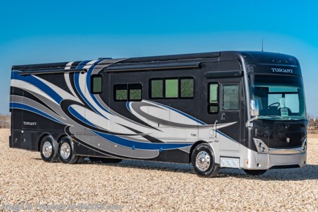 7-2-21 &lt;a href=&quot;http://www.mhsrv.com/thor-motor-coach/&quot;&gt;&lt;img src=&quot;http://www.mhsrv.com/images/sold-thor.jpg&quot; width=&quot;383&quot; height=&quot;141&quot; border=&quot;0&quot;&gt;&lt;/a&gt; MSRP $516,525. New 2021 Thor Motor Coach Tuscany 45MX Bath &amp; 1/2 for sale at Motor Home Specialist; the #1 Volume Selling Motor Home Dealership in the World. This beautiful RV is approximately 44 feet 10 inches in length with 3 slides, theater seats, Tilt-a-View king size bed, retractable 55” LED TV, drop-down overhead loft, fireplace, diesel fired Aqua Hot, stackable washer/dryer, 450HP Cummins diesel engine, Freightliner tag axle chassis with IFS and an Allison 6-speed automatic transmission. Options included on this luxurious RV is the upgraded studio collection decor. This diesel motor home also features a host of impressive standard features such as a residential refrigerator, dishwasher drawer, exterior entertainment center, keyless entry system, 2,800 watt Pure Sine inverter with 6 house batteries, roof mounted awnings with matching aluminum boxes, Winegard CONNECT 4G/wifi system, high polished aluminum wheels, (2) stage Jacobs brake, dual fuel fills, full length stainless stone guard, fully automatic leveling system, 10KW generator, (3) 15K BTU low-profile roof A/C&#39;s with heat pumps and MUCH more. For more complete details on this unit and our entire inventory including brochures, window sticker, videos, photos, reviews &amp; testimonials as well as additional information about Motor Home Specialist and our manufacturers please visit us at MHSRV.com or call 800-335-6054. At Motor Home Specialist, we DO NOT charge any prep or orientation fees like you will find at other dealerships. All sale prices include a 200-point inspection, interior &amp; exterior wash, detail service and a fully automated high-pressure rain booth test and coach wash that is a standout service unlike that of any other in the industry. You will also receive a thorough coach orientation with an MHSRV technician, an RV Starter&#39;s kit, a night stay in our delivery park featuring landscaped and covered pads with full hook-ups and much more! Read Thousands upon Thousands of 5-Star Reviews at MHSRV.com and See What They Had to Say About Their Experience at Motor Home Specialist. WHY PAY MORE?... WHY SETTLE FOR LESS?