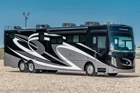 7-16-21 &lt;a href=&quot;http://www.mhsrv.com/thor-motor-coach/&quot;&gt;&lt;img src=&quot;http://www.mhsrv.com/images/sold-thor.jpg&quot; width=&quot;383&quot; height=&quot;141&quot; border=&quot;0&quot;&gt;&lt;/a&gt;  The 2021 Thor Motor Coach Venetian F42 Bath &amp; 1/2 is approximately 42 feet 10 inches in length with 3 slides including a fall wall slide, 55” LED Smart TV, Tilt-a-View king bed, push button start, Cummins 400HP diesel engine, Freightliner&#174; XC-R Raised Rail Chassis with Atlas™ Foundation and a 6-speed automatic Allison transmission. This luxurious RV includes the optional Studio Collection decor and a dishwasher drawer. A few additional standard features for the Venetian include a Onan diesel generator with auto generator start, exterior entertainment center, (3) 15,000 BTU Low-Profile ducted cooling system with heat pumps, GPS, keyless entry, molded fiberglass roof, overhead cockpit loft, tile backsplash in the bathroom, stack washer/dryer, aluminum wheels, automatic leveling, VIP smart wheel and so much more. For more complete details on this unit and our entire inventory including brochures, window sticker, videos, photos, reviews &amp; testimonials as well as additional information about Motor Home Specialist and our manufacturers please visit us at MHSRV.com or call 800-335-6054. At Motor Home Specialist, we DO NOT charge any prep or orientation fees like you will find at other dealerships. All sale prices include a 200-point inspection, interior &amp; exterior wash, detail service and a fully automated high-pressure rain booth test and coach wash that is a standout service unlike that of any other in the industry. You will also receive a thorough coach orientation with an MHSRV technician, an RV Starter&#39;s kit, a night stay in our delivery park featuring landscaped and covered pads with full hook-ups and much more! Read Thousands upon Thousands of 5-Star Reviews at MHSRV.com and See What They Had to Say About Their Experience at Motor Home Specialist. WHY PAY MORE?... WHY SETTLE FOR LESS?