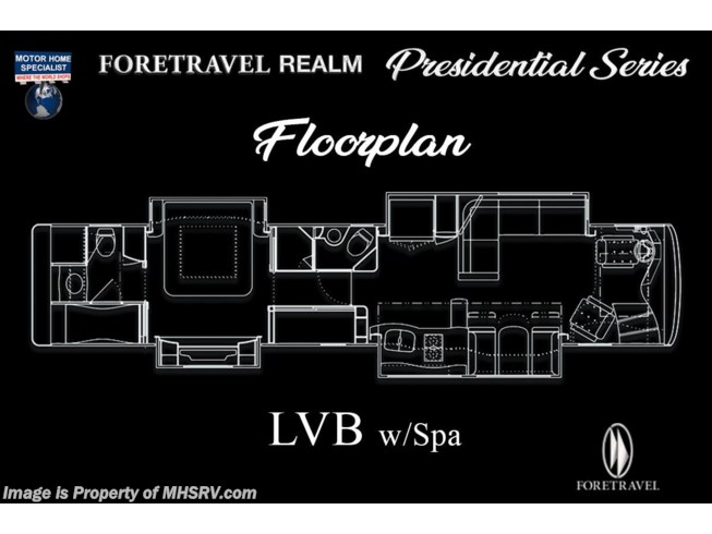 2021 Realm Presidential Luxury Villa Bunk W/Spa (LVB) 2 Full Baths by Foretravel from Motor Home Specialist in Alvarado, Texas