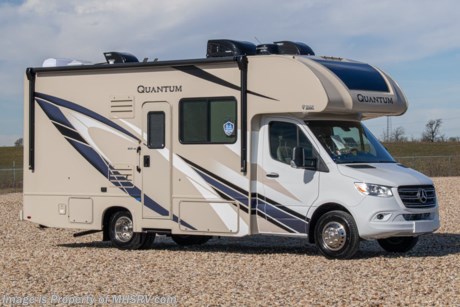 7-2-21 &lt;a href=&quot;http://www.mhsrv.com/thor-motor-coach/&quot;&gt;&lt;img src=&quot;http://www.mhsrv.com/images/sold-thor.jpg&quot; width=&quot;383&quot; height=&quot;141&quot; border=&quot;0&quot;&gt;&lt;/a&gt; MSRP $131,049. The new 2021 Quantum RV Model CR24 is approximately 25 feet 8 inches in length with a full-wall slide, electric stabilizing system, instant tankless water heater, 3.0L V6 Mercedes engine with 188HP and a Mercedes Benz Sprinter chassis. New features for 2021 include all new HD-Max &amp; full body paint exteriors, general interior design upgrades, decorative kitchen glass inserts in the cabinet doors, LED taillights, a standard solar panel added to all floorplans and much more. Options include the Platinum package which features a touchscreen dash radio, back-up monitor, stainless steel wheel liners, solid surface kitchen countertop, premium window privacy roller shades and an exterior shower. Additional options include the beautiful HD-Max paint exterior, maple hardwood cabinets, cabover child safety net, attic fan in the overhead bunk and an upgraded 15.0 BTU A/C. The Quantum Sprinter RV has an incredible list of standard features including deluxe heated/remote exterior mirrors, double door refrigerator, 3 burner cooktop, convection microwave, fiberglass front cap with skylight, power patio awning with LED lighting, roof ladder, exterior grab handle, electric entry step, keyless entry system, dash applique, LED lighting, full extension metal ball-bearing drawer guides, exterior shower and much more. For additional details on this unit and our entire inventory including brochures, window sticker, videos, photos, reviews &amp; testimonials as well as additional information about Motor Home Specialist and our manufacturers please visit us at MHSRV.com or call 800-335-6054. At Motor Home Specialist, we DO NOT charge any prep or orientation fees like you will find at other dealerships. All sale prices include a 200-point inspection, interior &amp; exterior wash, detail service and a fully automated high-pressure rain booth test and coach wash that is a standout service unlike that of any other in the industry. You will also receive a thorough coach orientation with an MHSRV technician, a night stay in our delivery park featuring landscaped and covered pads with full hook-ups and much more! Read Thousands upon Thousands of 5-Star Reviews at MHSRV.com and See What They Had to Say About Their Experience at Motor Home Specialist. WHY PAY MORE? WHY SETTLE FOR LESS?