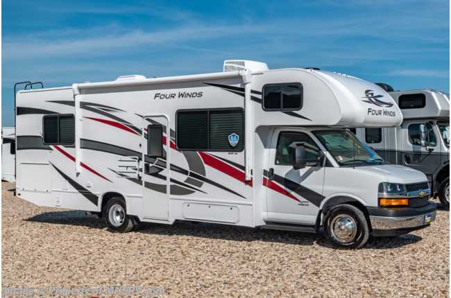 2022 Thor Motor Coach Four Winds 28A W/ Home Collection, 39&quot; TV, 3-Camera System, Dual Ovens, Upgraded A/C, MEGA-Storage® &amp; More!