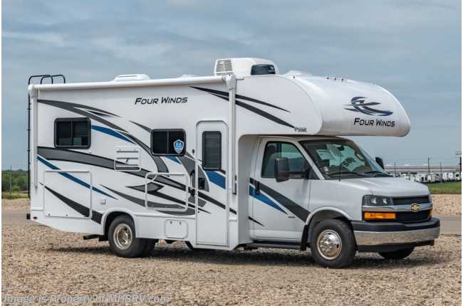 2022 Thor Motor Coach Four Winds 22E W/ Home Collection, 15K A/C, Ext TV, 3 Cameras &amp; Heated Tanks