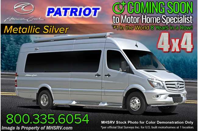 2023 American Coach Patriot MD2 4x4 Sprinter W/ Lithium Eco-Freedom Pkg, Apple TV, VB Air Ride
