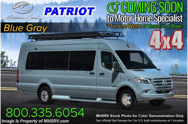 2023 American Coach Patriot MD2 4x4 Sprinter W/ Lithium Eco-Freedom Pkg, Apple TV,  VB Air Ride