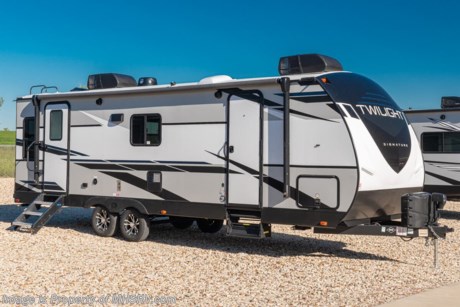 4-14-21 &lt;a href=&quot;http://www.mhsrv.com/travel-trailers/&quot;&gt;&lt;img src=&quot;http://www.mhsrv.com/images/sold-traveltrailer.jpg&quot; width=&quot;383&quot; height=&quot;141&quot; border=&quot;0&quot;&gt;&lt;/a&gt;  The 2021 Twilight Luxury Travel Trailer by Thor Industry&#39;s Cruiser RV Division. Model TWS 2500 is approximately 29 feet 11 inches in length featuring a large living area, large windows for tons of natural light and upgraded amenities inside &amp; out! This amazing RV hosts the Signature Package which features a King Size Serta Comfort Mattress, Dual Nightstands w/ 110v Power, Black-Out Roller Shades, Adjustable Reading Lights w/ USB Charging Ports, Goodyear Tires w/ Aluminum Rims, Dexter Axles, Rear Ladder w/ Walkable Roof, Power Tongue Jack, 15K BTU High-Performance AC, Whole-Home Dual Ducted AC System, Insulated Holding Tanks w/ Forced Heat Protection , Triple Seal Slide System Technology, Rain-A-Way Radius Roof Construction, Solid Surface Kitchen Countertops, Stainless Steel Fridge, Gourmet Recessed Oven, High Output Range Hood,  Residential High-Rise Faucet w/ Pull-out Sprayer, Dream Dinette Tech System, Residential Tri-Fold Sofa, Porcelain Toilet, Large LED TV and a Bluetooth Stereo System. This Twilight also features the optional manual stabilizer jacks w/ electric prep, 50 Amp service, and a second 13.5K BTU A/C. MSRP $37,663 excluding freight &amp; destination charges to MHSRV. For additional details on this unit and our entire inventory including brochures, window sticker, videos, photos, reviews &amp; testimonials as well as additional information about Motor Home Specialist and our manufacturers please visit us at MHSRV.com or call 800-335-6054. At Motor Home Specialist, we DO NOT charge any prep or orientation fees like you will find at other dealerships. All sale prices include a 200-point inspection, interior &amp; exterior wash, detail service and a fully automated high-pressure rain booth test and coach wash that is a standout service unlike that of any other in the industry. You will also receive a thorough coach orientation with an MHSRV technician, a night stay in our delivery park featuring landscaped and covered pads with full hook-ups and much more! Read Thousands upon Thousands of 5-Star Reviews at MHSRV.com and See What They Had to Say About Their Experience at Motor Home Specialist. WHY PAY MORE? WHY SETTLE FOR LESS?