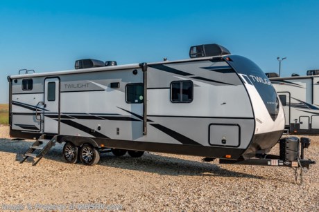 4-14-21 &lt;a href=&quot;http://www.mhsrv.com/travel-trailers/&quot;&gt;&lt;img src=&quot;http://www.mhsrv.com/images/sold-traveltrailer.jpg&quot; width=&quot;383&quot; height=&quot;141&quot; border=&quot;0&quot;&gt;&lt;/a&gt;  The 2021 Twilight Luxury Travel Trailer by Thor Industry&#39;s Cruiser RV Division. Model TWS 2800 is approximately 32 feet 10 inches in length featuring a large living area, large windows for tons of natural light and upgraded amenities inside &amp; out! This amazing RV hosts the Signature Package which features a King Size Serta Comfort Mattress, Dual Nightstands w/ 110v Power, Black-Out Roller Shades, Adjustable Reading Lights w/ USB Charging Ports, Goodyear Tires w/ Aluminum Rims, Dexter Axles, Rear Ladder w/ Walkable Roof, Power Tongue Jack, 15K BTU High-Performance AC, Whole-Home Dual Ducted AC System, Insulated Holding Tanks w/ Forced Heat Protection , Triple Seal Slide System Technology, Rain-A-Way Radius Roof Construction, Solid Surface Kitchen Countertops, Stainless Steel Fridge, Gourmet Recessed Oven, High Output Range Hood,  Residential High-Rise Faucet w/ Pull-out Sprayer, Dream Dinette Tech System, Residential Tri-Fold Sofa, Porcelain Toilet, Large LED TV and a Bluetooth Stereo System. Additional options include manual stabilizer jacks w/ electric prep, 50 amp service and a 13.5K BTU second A/C. MSRP $38,748 excluding freight &amp; destination charges to MHSRV. For additional details on this unit and our entire inventory including brochures, window sticker, videos, photos, reviews &amp; testimonials as well as additional information about Motor Home Specialist and our manufacturers please visit us at MHSRV.com or call 800-335-6054. At Motor Home Specialist, we DO NOT charge any prep or orientation fees like you will find at other dealerships. All sale prices include a 200-point inspection, interior &amp; exterior wash, detail service and a fully automated high-pressure rain booth test and coach wash that is a standout service unlike that of any other in the industry. You will also receive a thorough coach orientation with an MHSRV technician, a night stay in our delivery park featuring landscaped and covered pads with full hook-ups and much more! Read Thousands upon Thousands of 5-Star Reviews at MHSRV.com and See What They Had to Say About Their Experience at Motor Home Specialist. WHY PAY MORE? WHY SETTLE FOR LESS?