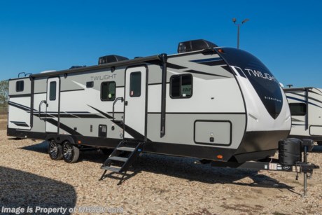 4-14-21 &lt;a href=&quot;http://www.mhsrv.com/travel-trailers/&quot;&gt;&lt;img src=&quot;http://www.mhsrv.com/images/sold-traveltrailer.jpg&quot; width=&quot;383&quot; height=&quot;141&quot; border=&quot;0&quot;&gt;&lt;/a&gt;  The 2021 Twilight Luxury Travel Trailer by Thor Industry&#39;s Cruiser RV Division. Model TWS 3300 is approximately 36 feet 6 inches in length featuring a large living area, large windows for tons of natural light and upgraded amenities inside &amp; out! This amazing RV hosts the Signature Package which features a King Size Serta Comfort Mattress, Dual Nightstands w/ 110v Power, Black-Out Roller Shades, Adjustable Reading Lights w/ USB Charging Ports, Goodyear Tires w/ Aluminum Rims, Dexter Axles, Rear Ladder w/ Walkable Roof, Power Tongue Jack, 15K BTU High-Performance AC, Whole-Home Dual Ducted AC System, Insulated Holding Tanks w/ Forced Heat Protection , Triple Seal Slide System Technology, Rain-A-Way Radius Roof Construction, Solid Surface Kitchen Countertops, Stainless Steel Fridge, Gourmet Recessed Oven, High Output Range Hood,  Residential High-Rise Faucet w/ Pull-out Sprayer, Dream Dinette Tech System, Residential Tri-Fold Sofa, Porcelain Toilet, Large LED TV and a Bluetooth Stereo System. Additional options include 50 amp service and 13.5K BTU second A/C. MSRP $45,187 excluding freight &amp; destination charges to MHSRV. For additional details on this unit and our entire inventory including brochures, window sticker, videos, photos, reviews &amp; testimonials as well as additional information about Motor Home Specialist and our manufacturers please visit us at MHSRV.com or call 800-335-6054. At Motor Home Specialist, we DO NOT charge any prep or orientation fees like you will find at other dealerships. All sale prices include a 200-point inspection, interior &amp; exterior wash, detail service and a fully automated high-pressure rain booth test and coach wash that is a standout service unlike that of any other in the industry. You will also receive a thorough coach orientation with an MHSRV technician, a night stay in our delivery park featuring landscaped and covered pads with full hook-ups and much more! Read Thousands upon Thousands of 5-Star Reviews at MHSRV.com and See What They Had to Say About Their Experience at Motor Home Specialist. WHY PAY MORE? WHY SETTLE FOR LESS?