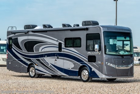 7-2-21 &lt;a href=&quot;http://www.mhsrv.com/thor-motor-coach/&quot;&gt;&lt;img src=&quot;http://www.mhsrv.com/images/sold-thor.jpg&quot; width=&quot;383&quot; height=&quot;141&quot; border=&quot;0&quot;&gt;&lt;/a&gt; MSRP $254,925. The New 2021 Thor Motor Coach Palazzo Diesel Pusher Model 33.5 Bunk House features a power drop down loft, 100-watt solar charging system, 300 HP Cummins diesel engine with 660 lbs. of torque and a Freightliner XC chassis. Standard features include bluetooth soundbar &amp; large LED Tv in the exterior entertainment center, induction cooktop, touchscreen multiplex control system with smartphone app, Winegard ConnecT 2.0 4G/Wi-Fi system, 360 Siphon Vent cap and metal adjustable shelving hardware throughout. This RV also features the Studio Collection option! The Palazzo also features a Carefree Latitude legless awning with Fixguard weather wrap, invisible front paint protection &amp; front electric drop-down overhead loft, 6,000 Onan diesel generator with AGS, solid surface counters, power driver&#39;s seat, inverter, residential refrigerator, solid surface countertops, (2) ducted roof A/C units, 3-camera monitoring system, one piece windshield, fiberglass storage compartments, fully automatic hydraulic leveling system, automatic entry step and much more. For more complete details on this unit and our entire inventory including brochures, window sticker, videos, photos, reviews &amp; testimonials as well as additional information about Motor Home Specialist and our manufacturers please visit us at MHSRV.com or call 800-335-6054. At Motor Home Specialist, we DO NOT charge any prep or orientation fees like you will find at other dealerships. All sale prices include a 200-point inspection, interior &amp; exterior wash, detail service and a fully automated high-pressure rain booth test and coach wash that is a standout service unlike that of any other in the industry. You will also receive a thorough coach orientation with an MHSRV technician, an RV Starter&#39;s kit, a night stay in our delivery park featuring landscaped and covered pads with full hook-ups and much more! Read Thousands upon Thousands of 5-Star Reviews at MHSRV.com and See What They Had to Say About Their Experience at Motor Home Specialist. WHY PAY MORE?... WHY SETTLE FOR LESS?
