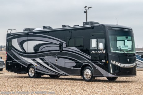 7-2-21 &lt;a href=&quot;http://www.mhsrv.com/thor-motor-coach/&quot;&gt;&lt;img src=&quot;http://www.mhsrv.com/images/sold-thor.jpg&quot; width=&quot;383&quot; height=&quot;141&quot; border=&quot;0&quot;&gt;&lt;/a&gt; MSRP $250,425. The New 2021 Thor Motor Coach Palazzo Diesel Pusher Model 33.5 Bunk House features a power drop down loft, 100-watt solar charging system, 300 HP Cummins diesel engine with 660 lbs. of torque and a Freightliner XC chassis. Standard features include bluetooth soundbar &amp; large LED Tv in the exterior entertainment center, induction cooktop, touchscreen multiplex control system with smartphone app, Winegard ConnecT 2.0 4G/Wi-Fi system, 360 Siphon Vent cap and metal adjustable shelving hardware throughout. This RV also features the Studio Collection option! The Palazzo also features a Carefree Latitude legless awning with Fixguard weather wrap, invisible front paint protection &amp; front electric drop-down overhead loft, 6,000 Onan diesel generator with AGS, solid surface counters, power driver&#39;s seat, inverter, residential refrigerator, solid surface countertops, (2) ducted roof A/C units, 3-camera monitoring system, one piece windshield, fiberglass storage compartments, fully automatic hydraulic leveling system, automatic entry step and much more. For more complete details on this unit and our entire inventory including brochures, window sticker, videos, photos, reviews &amp; testimonials as well as additional information about Motor Home Specialist and our manufacturers please visit us at MHSRV.com or call 800-335-6054. At Motor Home Specialist, we DO NOT charge any prep or orientation fees like you will find at other dealerships. All sale prices include a 200-point inspection, interior &amp; exterior wash, detail service and a fully automated high-pressure rain booth test and coach wash that is a standout service unlike that of any other in the industry. You will also receive a thorough coach orientation with an MHSRV technician, an RV Starter&#39;s kit, a night stay in our delivery park featuring landscaped and covered pads with full hook-ups and much more! Read Thousands upon Thousands of 5-Star Reviews at MHSRV.com and See What They Had to Say About Their Experience at Motor Home Specialist. WHY PAY MORE?... WHY SETTLE FOR LESS?