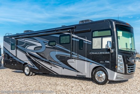 4-19-21 &lt;a href=&quot;http://www.mhsrv.com/thor-motor-coach/&quot;&gt;&lt;img src=&quot;http://www.mhsrv.com/images/sold-thor.jpg&quot; width=&quot;383&quot; height=&quot;141&quot; border=&quot;0&quot;&gt;&lt;/a&gt;  -	MSRP $225,353. The 2021 Thor Motor Coach Challenger 37FH Bath &amp; 1/2 luxury RV measures approximately 38 feet 11 inches in length and features (3) slide-out rooms, king size Tilt-A-View bed, fireplace, frameless dual pane windows, exterior entertainment center, LED lighting, residential refrigerator, inverter and bedroom TV. This beautiful new motorhome also features the new Ford chassis with 7.3L PFI V-8, 350HP, 468 ft. lbs. torque engine, a 6-speed TorqShift&#174; automatic transmission, an updated instrument cluster, automatic headlights and a tilt/telescoping steering wheel. Optional features include the beautiful full body paint and leatherette theater seats. A few new features for 2021 include general d&#233;cor updates throughout the coach, a full recline mechanism on the theater seats, front cap with accent lighting, solar charging system with power controller and much more. The Thor Motor Coach Challenger also features aluminum wheels, fully automatic hydraulic leveling system, all tile backsplash, electric overhead Hide-Away loft, electric patio awning with LED lighting, side hinged baggage doors, roller day/night shades, solid surface kitchen counter, dual roof A/C units, 5,500 Onan generator as well as heated and enclosed holding tanks. For additional details on this unit and our entire inventory including brochures, window sticker, videos, photos, reviews &amp; testimonials as well as additional information about Motor Home Specialist and our manufacturers please visit us at MHSRV.com or call 800-335-6054. At Motor Home Specialist, we DO NOT charge any prep or orientation fees like you will find at other dealerships. All sale prices include a 200-point inspection, interior &amp; exterior wash, detail service and a fully automated high-pressure rain booth test and coach wash that is a standout service unlike that of any other in the industry. You will also receive a thorough coach orientation with an MHSRV technician, a night stay in our delivery park featuring landscaped and covered pads with full hook-ups and much more! Read Thousands upon Thousands of 5-Star Reviews at MHSRV.com and See What They Had to Say About Their Experience at Motor Home Specialist. WHY PAY MORE? WHY SETTLE FOR LESS?