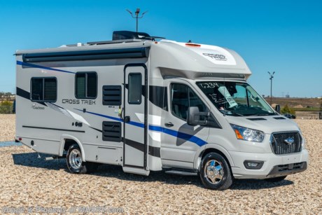 6-23-21 &lt;a href=&quot;http://www.mhsrv.com/coachmen-rv/&quot;&gt;&lt;img src=&quot;http://www.mhsrv.com/images/sold-coachmen.jpg&quot; width=&quot;383&quot; height=&quot;141&quot; border=&quot;0&quot;&gt;&lt;/a&gt;  MSRP $123,784. The All New 2021 Coachmen Cross Trek (AWD) All-Wheel Drive B+ RV gives you the ability to take your adventure where most motorhomes cannot. With it&#39;s unrivaled exterior storage you can outfit your Cross Trek with the gear you’ll need to conquer most any expedition! Measuring 24 feet in length the 20XG Cross Trek is powered by an (AWD) Ford Transit 3.5L V6 EcoBoost&#174; turbo engine with 306-HP horsepower, 400-lb.ft. torque, 10-speed automatic transmission, Ford&#174; Safety Systems, Lane Departure Warning, Pre-Collision Assist, Auto High Beam Headlights, Tire Pressure Monitoring System (TPMS), AdvanceTrac&#174; with RSC&#174;, Hill Start Assist and Rain Sensing Windshield Wipers. You will also find exceptional capacities for the fresh water, LP and even the cargo carrying capacities that are not commonly found in the RV industry. The massive AGM battery coupled with a state-of-the-art 3000 Watt Xantrex inverter helps provide an off-the-grid experience unlike that of any other RV in it&#39;s class. No generator is needed even when running your roof A/C! This particular Cross Trek also features the Overland Package which includes Silver-Cloud infused sidewalls, front cap and wing panels, fiberglass rear wheel skirts, exterior LED halo tail lights, stainless steel wheel inserts, towing hitch with 4-way plug, steel entry step, large Smart TV with removable bracket, portable Bluetooth™ speaker, Omni directional TV/FM/AM antenna, WiFi Ranger, arm-less awning, window shades, refrigerator, residential microwave, cook top, bed area charging centers, 18,000 BTU furnace, high efficiency and ducted A/C system, water heater, black tank flush, interior LED lights and the comfort and security of the SafeRide Motor Club Roadside Assistance. You will also find the upgraded Explorer Package that includes a 68 lb. propane tank, AGM auxiliary battery, an energy management system, heated holding tanks, exterior windshield cover, LP quick-connect, water spray port, and accessory rail system and a portable generator ready connection. Additional options include rotating pilot seats, coach and bed power vent fans, back up and sideview cameras w/ monitor, 800aH Lithium upgrade, and a massive 380W roof Solar system to help keep you charged up and having fun! For additional details on this unit and our entire inventory including brochures, window sticker, videos, photos, reviews &amp; testimonials as well as additional information about Motor Home Specialist and our manufacturers please visit us at MHSRV.com or call 800-335-6054. At Motor Home Specialist, we DO NOT charge any prep or orientation fees like you will find at other dealerships. All sale prices include a 200-point inspection, interior &amp; exterior wash, detail service and a fully automated high-pressure rain booth test and coach wash that is a standout service unlike that of any other in the industry. You will also receive a thorough coach orientation with an MHSRV technician, a night stay in our delivery park featuring landscaped and covered pads with full hook-ups and much more! Read Thousands upon Thousands of 5-Star Reviews at MHSRV.com and See What They Had to Say About Their Experience at Motor Home Specialist. WHY PAY MORE? WHY SETTLE FOR LESS?