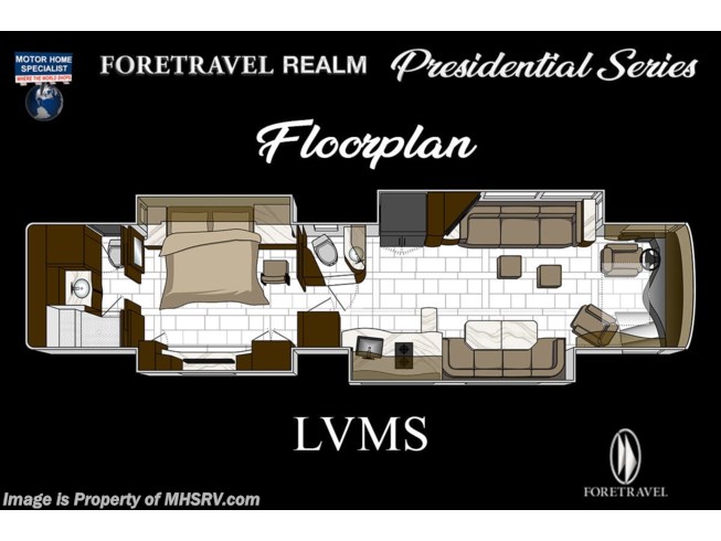 2021 Realm Presidential Luxury Villa Master Suite (LVMS) Bath & 1/2 by Foretravel from Motor Home Specialist in Alvarado, Texas