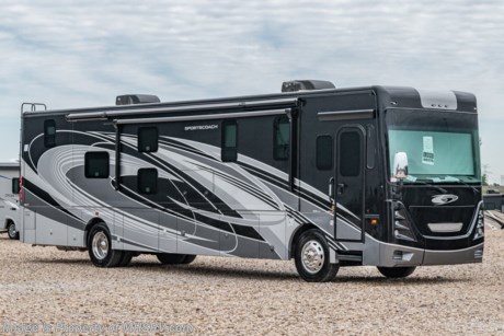 9/20/21  &lt;a href=&quot;http://www.mhsrv.com/coachmen-rv/&quot;&gt;&lt;img src=&quot;http://www.mhsrv.com/images/sold-coachmen.jpg&quot; width=&quot;383&quot; height=&quot;141&quot; border=&quot;0&quot;&gt;&lt;/a&gt;  MSRP $313,142. The 2021 Coachmen Sportscoach 402TS measures approximately 41 feet 1 inch in length and sleeps 10 people! Floorplan highlights include (2) full baths, hallway bunk beds, a massive 80 inch booth dinette perfect for the big family dinner, a power drop down cab-over bunk, a spacious master bath, and a master suite with king size bed. It is powered by a 360HP Cummins&#174; 6.7L diesel engine with 800 ft. lbs. of torque, and an Allison&#174; 3000-Series 6-speed automatic transmission. It rides on a Freightliner&#174; Custom Chassis with air brakes, air ride suspension, 100 gallon fuel tank, 10,000lb. hitch, and 22.5 radial tires with polished aluminum wheels. New features for 2021 include upgraded exterior paint schemes, newly designed front cap with back-lit Sportscoach badging, new head lamp styling, roof mounted solar panel, (2) 15K BTU A/Cs with heat pumps, USB charging ports on each side of the bed, exterior Bluetooth speakers and beautiful new d&#233;cor updates throughout the coach. Options include the beautifully designed Sportscoach full body paint exterior with double clearcoat and Diamond Shield paint protection, a slide-out cargo tray, power theatre seating, dual pane windows and a washer/dryer. This amazing luxury diesel pusher motor home also boasts a list of impressive standard features and construction highlights that include 1-piece fiberglass roof, Azdel™ Noble Select sidewalls, an 8K diesel generator with auto start and slide-out tray, a 2000 watt Pure-Sine wave inverter, high-end porcelain tile flooring, raised panel hardwood cabinet doors throughout, power driver&#39;s and passenger seats, solid surface countertop, beautiful tile backsplash, induction cooktop, MCD solar and privacy shades throughout, exterior entertainment center with large LED TV, self-closing drawer guides, 3-camera coach monitoring system, whole coach water filter system, a skylight in bathroom and much more! For additional details on this unit and our entire inventory including brochures, window sticker, videos, photos, reviews &amp; testimonials as well as additional information about Motor Home Specialist and our manufacturers please visit us at MHSRV.com or call 800-335-6054. At Motor Home Specialist, we DO NOT charge any prep or orientation fees like you will find at other dealerships. All sale prices include a 200-point inspection, interior &amp; exterior wash, detail service and a fully automated high-pressure rain booth test and coach wash that is a standout service unlike that of any other in the industry. You will also receive a thorough coach orientation with an MHSRV technician, a night stay in our delivery park featuring landscaped and covered pads with full hook-ups and much more! Read Thousands upon Thousands of 5-Star Reviews at MHSRV.com and See What They Had to Say About Their Experience at Motor Home Specialist. WHY PAY MORE? WHY SETTLE FOR LESS?