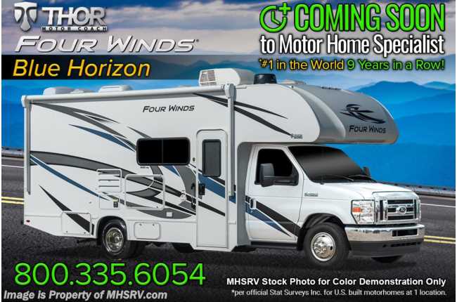 2023 Thor Motor Coach Four Winds 24F W/ 15K A/C, Ext TV, Heated Remote Mirrors, Bedroom TV