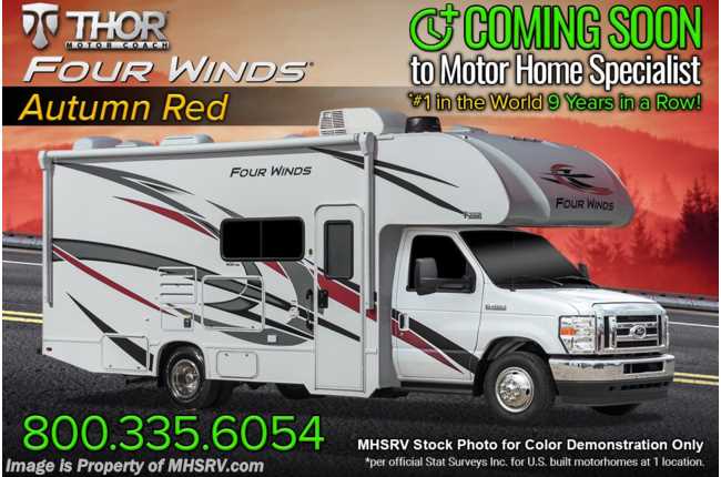 2023 Thor Motor Coach Four Winds 24F W/ 15K A/C, Ext TV, Bedroom TV, Leatherette Chairs, Stabilizer Jacks &amp; More