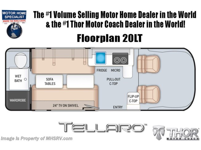 2021 Thor Motor Coach Tellaro 20LT - New Class B For Sale by Motor Home Specialist in Alvarado, Texas