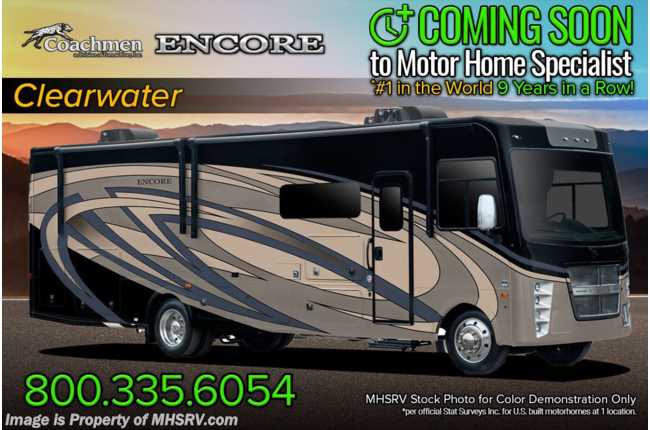 2023 Coachmen Encore 375RB Bath &amp; 1/2 Bunk Model W/B-O-W Living System, Theater Seats, King Bed w/ Storage System, Fireplace, Power Loft, Stack W/D &amp; More!