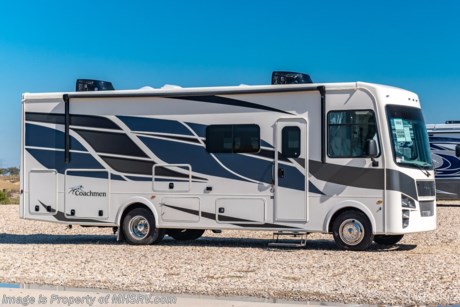 7/4/22  &lt;a href=&quot;http://www.mhsrv.com/coachmen-rv/&quot;&gt;&lt;img src=&quot;http://www.mhsrv.com/images/sold-coachmen.jpg&quot; width=&quot;383&quot; height=&quot;141&quot; border=&quot;0&quot;&gt;&lt;/a&gt;  MSRP $177,523. New 2022 Coachmen Mirada Model 29FW RV. This beautiful class A motor home measures approximately 30 feet 7 inches in length and boast several new innovations. The Mirada is also beautifully appointed featuring hardwood cabinet doors, solid surface kitchen countertop, tile backsplash and large stainless steel farm house sink. This beautiful new class A motor home also features the new Ford&#174; 7.3L PFI V-8 engine with 350HP, 468 ft. lbs. torque, a 6-speed TorqShift&#174; automatic transmission, an updated instrument cluster, automatic headlights and a tilt and telescoping steering wheel. A few standard features and construction highlights that help set the Mirada apart include 1-piece fiberglass roof, Azdel™ Nobel Select sidewalls, solar privacy shades throughout, power windshield shade, flush mounted 3 burner range with oven, glass door shower, 5.5KW Onan generator, 50 Amp service, (2) roof A/C units, rear vision monitor w/ high definition backup and sideview cameras, electric awning, automatic transfer switch for easy set-up, pass-thru storage, automatic leveling jacks and much more. For additional details on this unit and our entire inventory including brochures, window sticker, videos, photos, reviews &amp; testimonials as well as additional information about Motor Home Specialist and our manufacturers please visit us at MHSRV.com or call 800-335-6054. At Motor Home Specialist, we DO NOT charge any prep or orientation fees like you will find at other dealerships. All sale prices include a 200-point inspection, interior &amp; exterior wash, detail service and a fully automated high-pressure rain booth test and coach wash that is a standout service unlike that of any other in the industry. You will also receive a thorough coach orientation with an MHSRV technician, a night stay in our delivery park featuring landscaped and covered pads with full hook-ups and much more! Read Thousands upon Thousands of 5-Star Reviews at MHSRV.com and See What They Had to Say About Their Experience at Motor Home Specialist. WHY PAY MORE? WHY SETTLE FOR LESS?