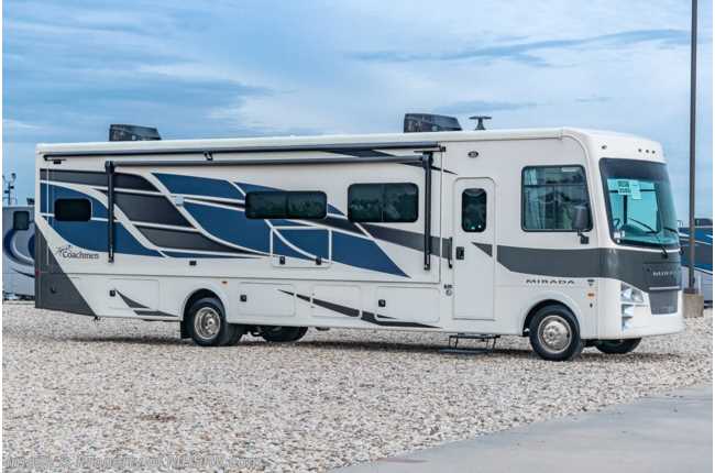 2022 Coachmen Mirada 35OS W/ Theater Seats, King Bed w/ Storage System, Stack W/D, Ext TV &amp; More!