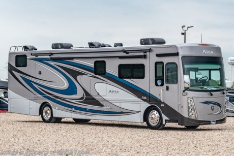 7-16-21 &lt;a href=&quot;http://www.mhsrv.com/thor-motor-coach/&quot;&gt;&lt;img src=&quot;http://www.mhsrv.com/images/sold-thor.jpg&quot; width=&quot;383&quot; height=&quot;141&quot; border=&quot;0&quot;&gt;&lt;/a&gt;  MSRP $341,250. The New 2021 Thor Motor Coach Aria Diesel Pusher Model 3901 is approximately 39 feet 11 inches in length and features (3) slide-out rooms, drop down overhead bunk, fireplace, king size Tilt-A-View inclining bed, stainless steel residential refrigerator, solid surface counter tops, stack washer/dryer, rear master bath w/ dual sinks and (2) ducted 15,000 BTU A/Cs with heat pumps. This RV also features the Studio Collection package and leatherette triple reclining theater seating. The Aria is powered by a Cummins 360HP diesel engine, Freightliner XC-R raised rail chassis, Allison automatic transmission Air-Ride suspension and features automatic leveling jacks with touch pad controls, touchscreen dash radio with GPS, polished tile floors and much more. For more complete details on this unit and our entire inventory including brochures, window sticker, videos, photos, reviews &amp; testimonials as well as additional information about Motor Home Specialist and our manufacturers please visit us at MHSRV.com or call 800-335-6054. At Motor Home Specialist, we DO NOT charge any prep or orientation fees like you will find at other dealerships. All sale prices include a 200-point inspection, interior &amp; exterior wash, detail service and a fully automated high-pressure rain booth test and coach wash that is a standout service unlike that of any other in the industry. You will also receive a thorough coach orientation with an MHSRV technician, an RV Starter&#39;s kit, a night stay in our delivery park featuring landscaped and covered pads with full hook-ups and much more! Read Thousands upon Thousands of 5-Star Reviews at MHSRV.com and See What They Had to Say About Their Experience at Motor Home Specialist. WHY PAY MORE?... WHY SETTLE FOR LESS?