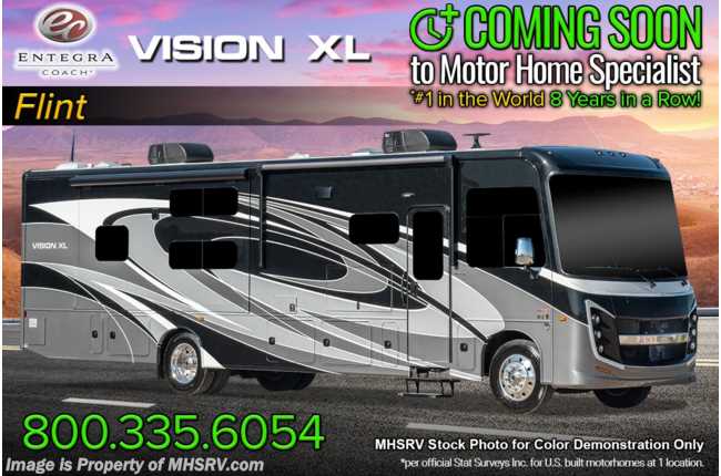 2022 Entegra Coach Vision XL 36A 2 Full Bath Bunk Model W/ Theater Seats, Customer Value Pkg, OH Loft &amp; W/D