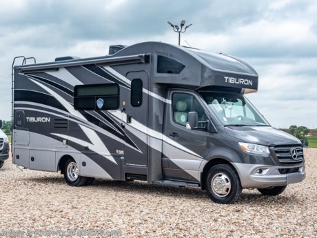 11-17-21 &lt;a href=&quot;http://www.mhsrv.com/thor-motor-coach/&quot;&gt;&lt;img src=&quot;http://www.mhsrv.com/images/sold-thor.jpg&quot; width=&quot;383&quot; height=&quot;141&quot; border=&quot;0&quot;&gt;&lt;/a&gt;  New 2022 Thor Motor Coach Tiburon Mercedes Diesel Sprinter Model 24FB. This Luxury RV measures approximately 25 feet 8 inches in length and rides on the premier Mercedes Benz Sprinter chassis equipped with an Active Braking Assist system, Attention Assist, Active Lane Assist, a Wet Wiper System and Distance Regulator Distronic Plus. You will also find a tank-less water heater, an Onan generator and the ultra-high-line cabinetry from TMC that set this coach apart from the competition! Optional equipment includes the beautiful full body paint exterior and single child safety tether. The all new Tiburon Sprinter also features a 5,000 lb. hitch, fiberglass front cap with skylight, an armless power patio awning with integrated LED lighting, frameless windows, a multimedia dash radio with Bluetooth and navigation, heated &amp; remote exterior mirrors, back up system, swivel captain’s chairs, full extension metal ball-bearing drawer guides, Rapid Camp+, holding tanks with heat pads and much more. For more complete details on this unit and our entire inventory including brochures, window sticker, videos, photos, reviews &amp; testimonials as well as additional information about Motor Home Specialist and our manufacturers please visit us at MHSRV.com or call 800-335-6054. At Motor Home Specialist, we DO NOT charge any prep or orientation fees like you will find at other dealerships. All sale prices include a 200-point inspection, interior &amp; exterior wash, detail service and a fully automated high-pressure rain booth test and coach wash that is a standout service unlike that of any other in the industry. You will also receive a thorough coach orientation with an MHSRV technician, an RV Starter&#39;s kit, a night stay in our delivery park featuring landscaped and covered pads with full hook-ups and much more! Read Thousands upon Thousands of 5-Star Reviews at MHSRV.com and See What They Had to Say About Their Experience at Motor Home Specialist. WHY PAY MORE? WHY SETTLE FOR LESS?
