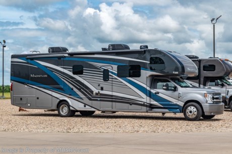 11-16-21 &lt;a href=&quot;http://www.mhsrv.com/thor-motor-coach/&quot;&gt;&lt;img src=&quot;http://www.mhsrv.com/images/sold-thor.jpg&quot; width=&quot;383&quot; height=&quot;141&quot; border=&quot;0&quot;&gt;&lt;/a&gt;  New 2022 Thor Motor Coach Magnitude BT36 Bath &amp; 1/2 Super C is approximately 36 feet 10 inches in length with 2 slides and is powered by the Ford&#174; 6.7L Power Stroke&#174; V8 turbo diesel engine with 330HP, 825 lb.-ft. torque and 10 speed transmission with selectable drive modes including Tow/Haul, Eco, Deep Sand/Snow. Also includes a SYNC 3 Enhanced Voice Recognition Communications and Entertainment System, 8&quot; Color LCD touchscreen with swiping capability, 911 assist, AppLink and smart-charging USB ports and navigation. This beautiful RV also features the optional leatherette sleeper sofa and the single child safety tether. The Magnitude Super C also features a 3 camera monitoring system, aluminum wheels, automatic leveling jacks, power patio awning with LED lighting, frameless windows, keyless entry, residential refrigerator, large OTR convection microwave, solid surface kitchen counter top, ball bearing drawer guides, king size bed, large TV in living area, exterior entertainment center with sound bar, 6KW Onan diesel generator with automatic generator start, multiplex wiring control system, tankless water heater, 1800-watt inverter and much more. For additional details on this unit and our entire inventory including brochures, window sticker, videos, photos, reviews &amp; testimonials as well as additional information about Motor Home Specialist and our manufacturers please visit us at MHSRV.com or call 800-335-6054. At Motor Home Specialist, we DO NOT charge any prep or orientation fees like you will find at other dealerships. All sale prices include a 200-point inspection, interior &amp; exterior wash, detail service and a fully automated high-pressure rain booth test and coach wash that is a standout service unlike that of any other in the industry. You will also receive a thorough coach orientation with an MHSRV technician, a night stay in our delivery park featuring landscaped and covered pads with full hook-ups and much more! Read Thousands upon Thousands of 5-Star Reviews at MHSRV.com and See What They Had to Say About Their Experience at Motor Home Specialist. WHY PAY MORE? WHY SETTLE FOR LESS