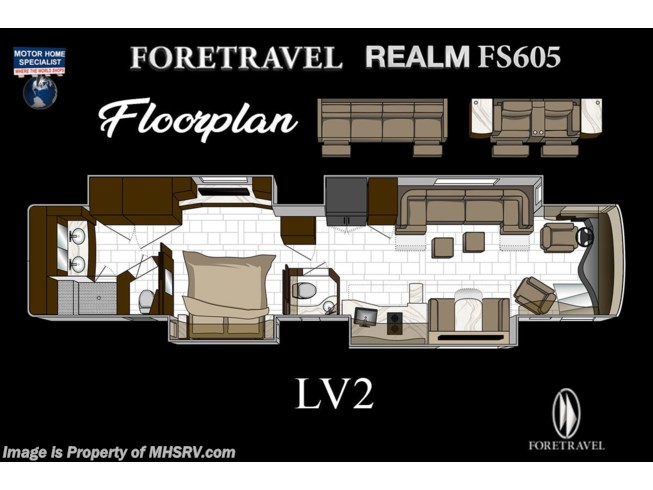 2022 Realm FS605 Luxury Villa 2 (LV2) Bath & 1/2 by Foretravel from Motor Home Specialist in Alvarado, Texas