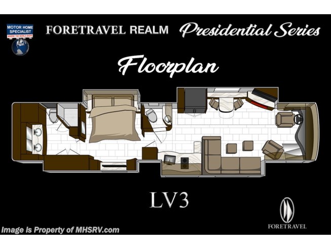 2022 Realm Presidential Luxury Villa 3 (LV3) Bath & 1/2 by Foretravel from Motor Home Specialist in Alvarado, Texas