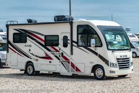 11-16-22 &lt;a href=&quot;http://www.mhsrv.com/thor-motor-coach/&quot;&gt;&lt;img src=&quot;http://www.mhsrv.com/images/sold-thor.jpg&quot; width=&quot;383&quot; height=&quot;141&quot; border=&quot;0&quot;&gt;&lt;/a&gt;  New 2022 Thor Motor Coach Axis RUV Model 24.1. This RV measures approximately 25 feet 6 inches in length and features a Ford E-Series chassis with a 7.3L V-8 engine with 350HP, a six speed automatic transmission, a drop-down overhead loft, slide-out and a bedroom TV. This beautiful RV features the optional 100W solar charging system with power controller, heated holding tanks, and electric stabilizing system. The Axis also boasts an impressive list of standard features including the Winegard Connect 2.0 WiFi, rotary battery disconnect switch, adjustable shelving bracketry, BM Pro Multiplex system, power privacy shade on windshield, touchscreen radio that features navigation and back-up monitor, frameless windows, heated remote exterior mirrors with integrated sideview cameras, lateral power patio awning with integrated LED lighting and much more. For additional details on this unit and our entire inventory including brochures, window sticker, videos, photos, reviews &amp; testimonials as well as additional information about Motor Home Specialist and our manufacturers please visit us at MHSRV.com or call 800-335-6054. At Motor Home Specialist, we DO NOT charge any prep or orientation fees like you will find at other dealerships. All sale prices include a 200-point inspection, interior &amp; exterior wash, detail service and a fully automated high-pressure rain booth test and coach wash that is a standout service unlike that of any other in the industry. You will also receive a thorough coach orientation with an MHSRV technician, a night stay in our delivery park featuring landscaped and covered pads with full hook-ups and much more! Read Thousands upon Thousands of 5-Star Reviews at MHSRV.com and See What They Had to Say About Their Experience at Motor Home Specialist. WHY PAY MORE? WHY SETTLE FOR LESS?