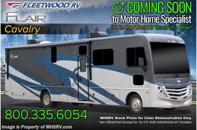 2022 Fleetwood Flair 34J Bunk Model W/ Theater Seats, FBP, Steering Stabilizer &amp; King Bed