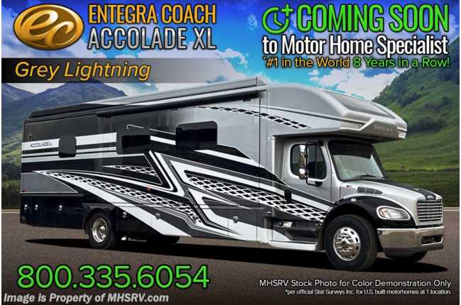 2023 Entegra Coach Accolade XL 37L Bunk Model Super C Diesel W/360HP, E-Z™ Drive, Aqua-Hot®, W/D, Theater Seats &amp; More!