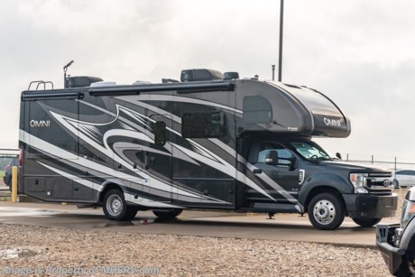 11-16-21 &lt;a href=&quot;http://www.mhsrv.com/thor-motor-coach/&quot;&gt;&lt;img src=&quot;http://www.mhsrv.com/images/sold-thor.jpg&quot; width=&quot;383&quot; height=&quot;141&quot; border=&quot;0&quot;&gt;&lt;/a&gt;  MSRP $250,418. New 2022 Thor Motor Coach Omni XG32 4x4 Super C is approximately 33 feet 6 inches in length with 2 slides and is powered by the Ford&#174; 6.7L Power Stroke&#174; V8 turbo diesel engine with 330HP, 825 lb.-ft. torque and 10 speed transmission with selectable drive modes including Tow/Haul, Eco, Deep Sand/Snow. Also includes a SYNC 3 Enhanced Voice Recognition Communications and Entertainment System, 8&quot; Color LCD touchscreen with swiping capability, 911 assist, AppLink and smart-charging USB ports and navigation. This beautiful RV features the optional single child safety tether. The Omni Super C also features a 3 camera monitoring system, aluminum wheels, automatic leveling jacks, power patio awning with LED lighting, frameless windows, keyless entry, residential refrigerator, large OTR convection microwave, solid surface kitchen counter top, ball bearing drawer guides, king size bed, large TV in living area, exterior entertainment center with sound bar, 6KW Onan diesel generator with automatic generator start, multiplex wiring control system, tankless water heater, 1800-watt inverter and much more. For additional details on this unit and our entire inventory including brochures, window sticker, videos, photos, reviews &amp; testimonials as well as additional information about Motor Home Specialist and our manufacturers please visit us at MHSRV.com or call 800-335-6054. At Motor Home Specialist, we DO NOT charge any prep or orientation fees like you will find at other dealerships. All sale prices include a 200-point inspection, interior &amp; exterior wash, detail service and a fully automated high-pressure rain booth test and coach wash that is a standout service unlike that of any other in the industry. You will also receive a thorough coach orientation with an MHSRV technician, a night stay in our delivery park featuring landscaped and covered pads with full hook-ups and much more! Read Thousands upon Thousands of 5-Star Reviews at MHSRV.com and See What They Had to Say About Their Experience at Motor Home Specialist. WHY PAY MORE? WHY SETTLE FOR LESS?