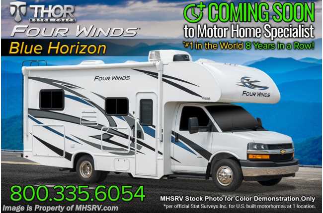 2023 Thor Motor Coach Four Winds 22E W/ Upgraded A/C, Ext TV, Side-View Cameras, Heated Remote Mirrors &amp; Convenience Pkg