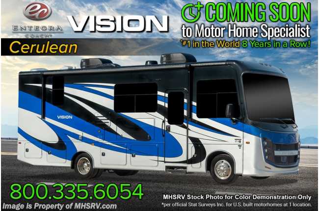 2022 Entegra Coach Vision 29F Bunk Model W/ OH Loft, Bedroom TV &amp; Customer Value Pkg