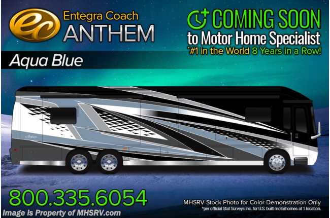 2023 Entegra Coach Anthem 44D Bath &amp; 1/2 W/ Theater Seats, King, Dual Solar, Satellite