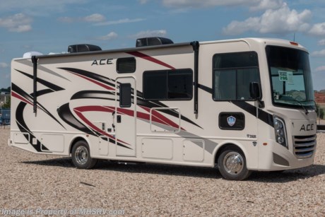 sold 8-24 MSRP $187,298. New 2023 Thor Motor Coach A.C.E. Model 29G is approximately 29 feet in length and rides on Fords new chassis featuring a large kitchen area, pantry system, exterior entertainment center, king bed complete with bedroom TV. A few additional features include the walk in shower, dream dinette with LED TV, 3-burner range and large kitchen sink. Options include the beautiful partial paint exterior, and solar charging system with power controller. The A.C.E. also features a drop down overhead loft, multiple USB charging ports throughout, Winegard ConnecT Wifi extender + 4G, attic fans, black tank flush, second auxiliary battery, power side mirrors with integrated side view cameras, roof ladder, generator, stainless steel wheel liners, valve stem extenders, refrigerator, microwave, water heater, one-piece windshield with &quot;20/20 vision&quot; front cap that helps eliminate heat and sunlight from getting into the drivers vision, cockpit mirrors, cockpit coffee table, and so much more! For additional details on this unit and our entire inventory including brochures, window sticker, videos, photos, reviews &amp; testimonials as well as additional information about Motor Home Specialist and our manufacturers please visit us at MHSRV.com or call 800-335-6054. At Motor Home Specialist, we DO NOT charge any prep or orientation fees like you will find at other dealerships. All sale prices include a 200-point inspection, interior &amp; exterior wash, detail service and a fully automated high-pressure rain booth test and coach wash that is a standout service unlike that of any other in the industry. You will also receive a thorough coach orientation with an MHSRV technician, a night stay in our delivery park featuring landscaped and covered pads with full hook-ups and much more! Read Thousands upon Thousands of 5-Star Reviews at MHSRV.com and See What They Had to Say About Their Experience at Motor Home Specialist. WHY PAY MORE? WHY SETTLE FOR LESS?
